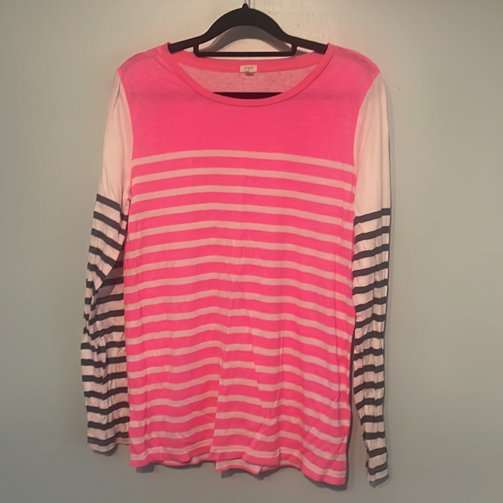 J. Crew lightweight long-sleeved striped tee